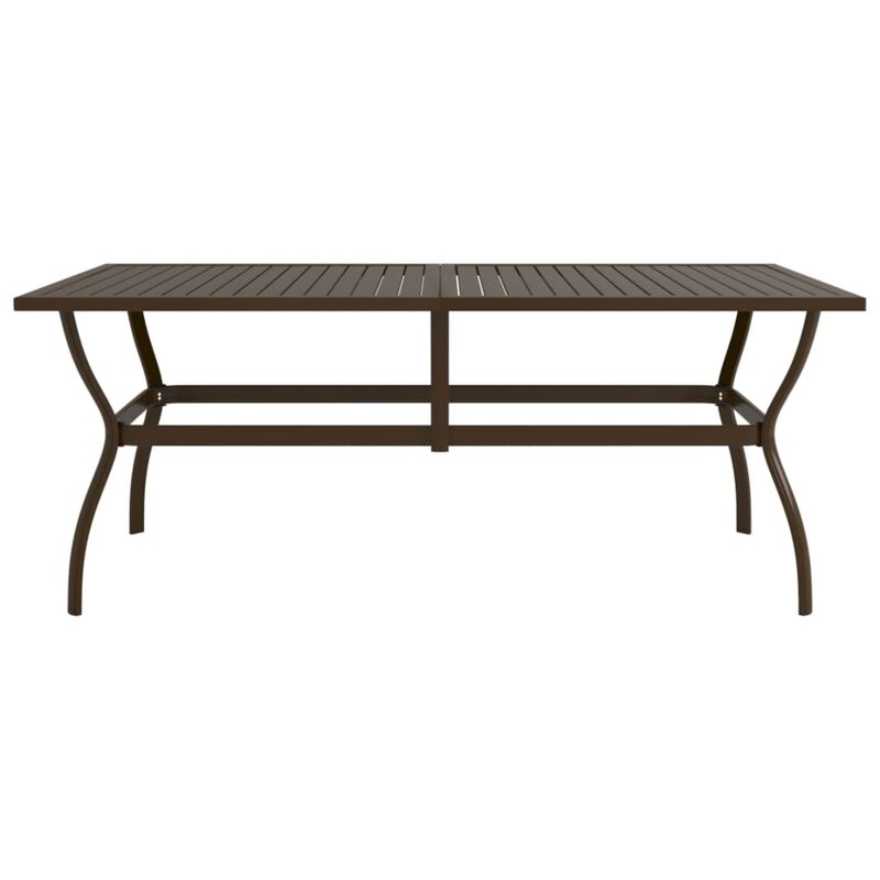 vidaXL Garden Table Brown 74.8"x31.5"x28.3" Steel