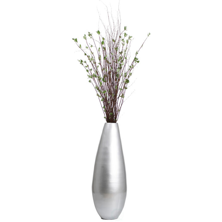 31.5" Spun Bamboo Tall Floor Vase - Sleek Metallic Finish, Elegant Home Decoration, Modern Accent Piece, Living Room Decor, Handcrafted Bamboo Art, Contemporary Interior Design, Unique Tall Vase, Black Large 31.5" Spun Bamboo Tall Floor Vase - Sleek Metallic Finish, Elegant Home Decoration, Modern Accent Piece, Living Room Decor, Handcrafted Bamboo Art, Contemporary Interior Design, Unique Tall Vase, Black Large