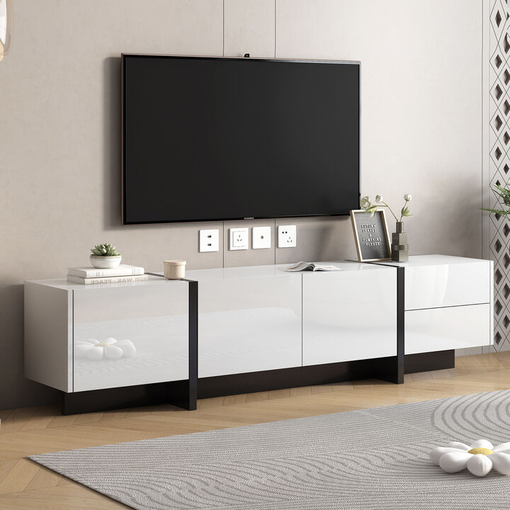 Merax Contemporary Rectangle Design TV Stand