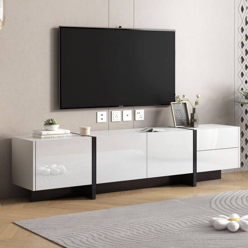Merax Contemporary Rectangle Design TV Stand