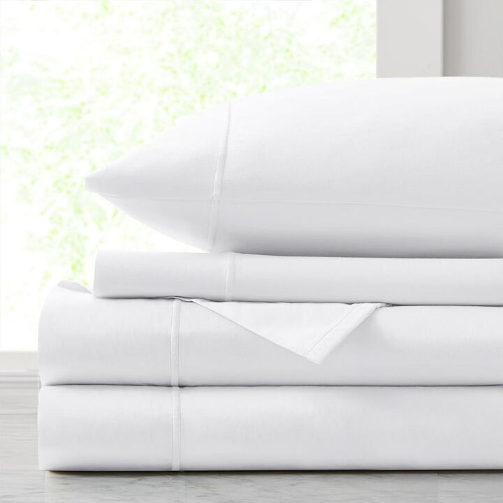 Belen Kox 500TC Cotton Sheet Set, 102x108, White, King1, Belen Kox