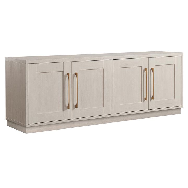 Hudson&Canal Tillman Rectangular TV Stand for TV's up to 80 in Alder White