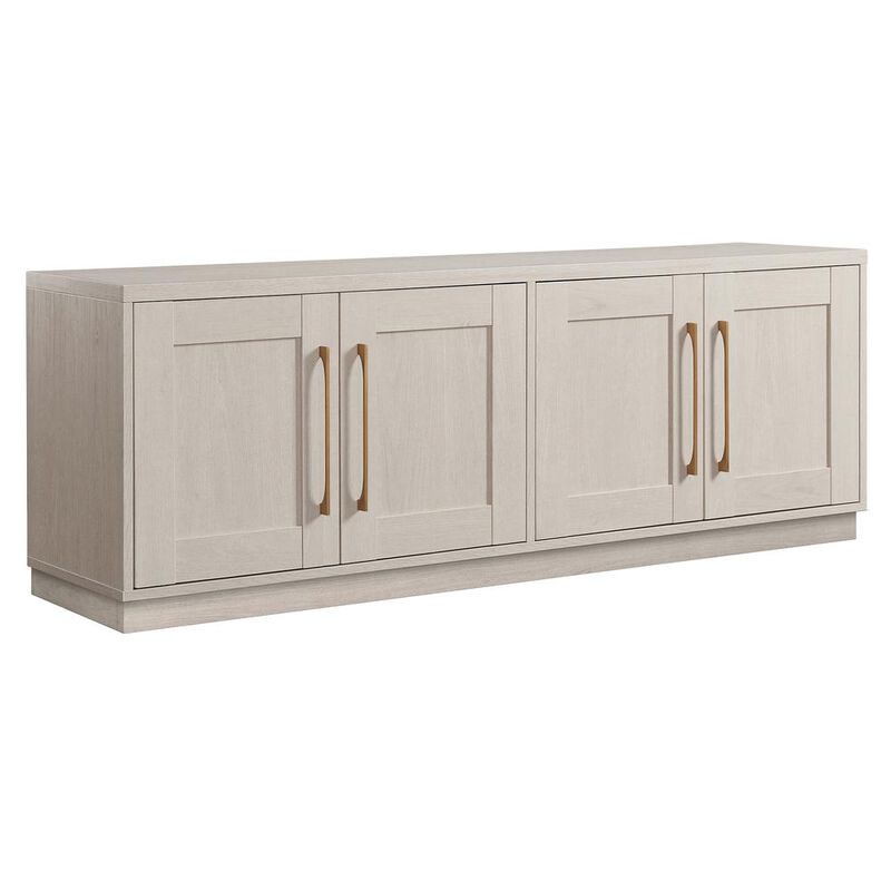 Hudson&Canal Tillman Rectangular TV Stand for TV's up to 80 in Alder White