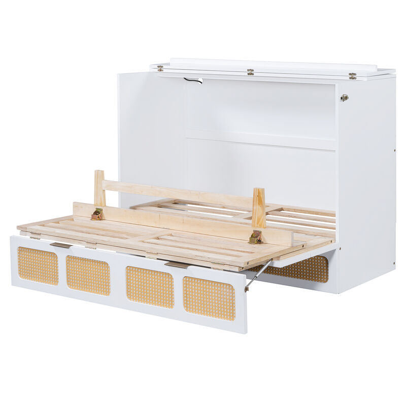 Merax Murphy Bed Cabinet with a Storage Drawer