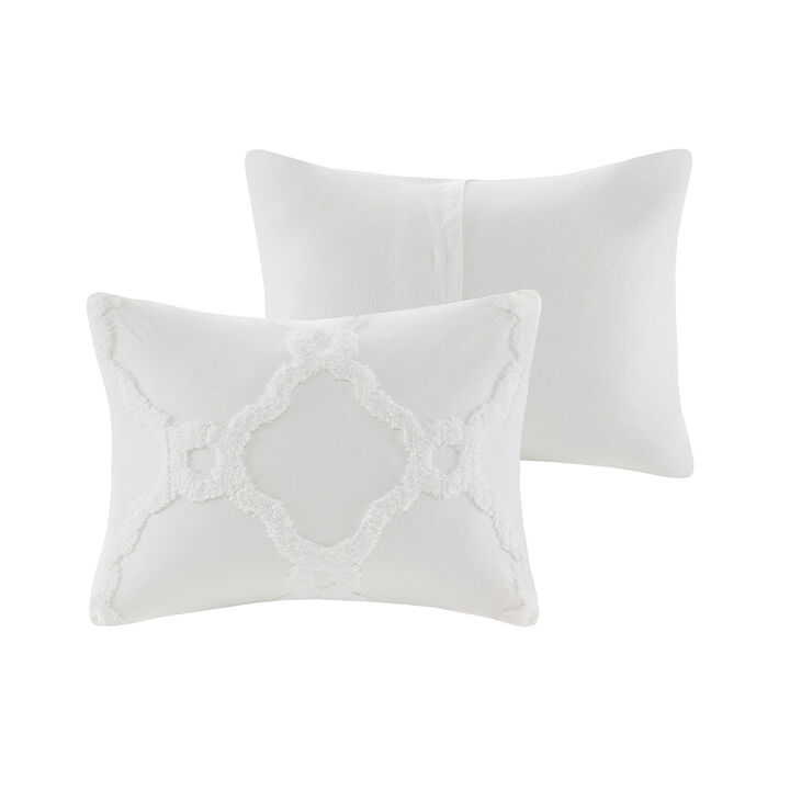 Gracie Mills Enrique Geometric Chenille Comforter Set - Queen