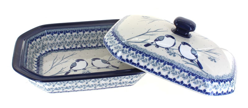 Blue Rose Polish Pottery Alyce Medium Covered Baker