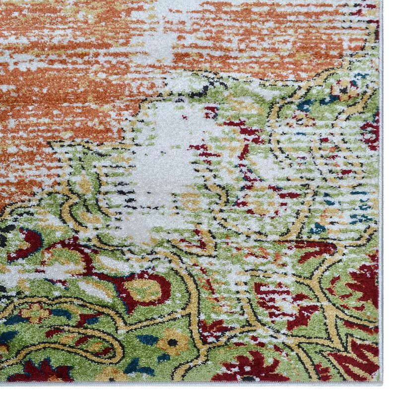 RUGSOTIC CARPETS MACHINE MADE HEATSET POLYPROPYLENE AREA RUGS  - 3'2''x10', Runner Shape, Beige Caramel Color, Classic Oriental Traditional  Design, Midium Pile Machine Made Area Rugs (M00044)