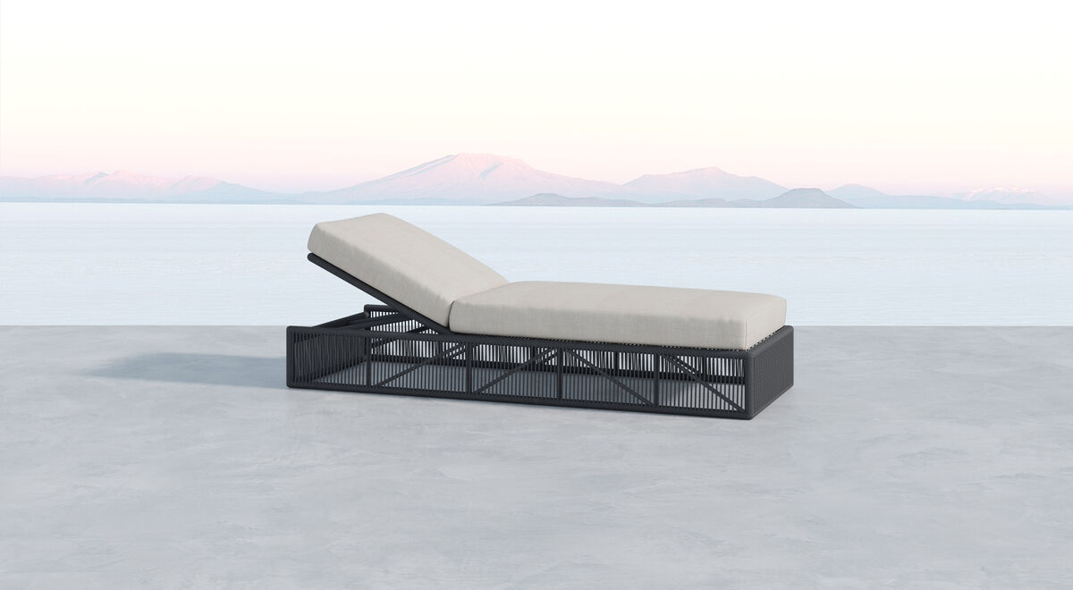 Milano Adjustable Chaise in Echo Ash w/ Self Welt