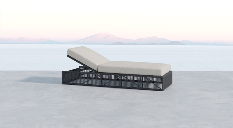 Milano Adjustable Chaise in Echo Ash w/ Self Welt