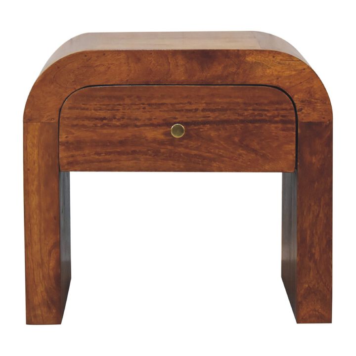 Artisan Furniture Darcy 1 Drawer Chestnut Solid Wood Nightstand