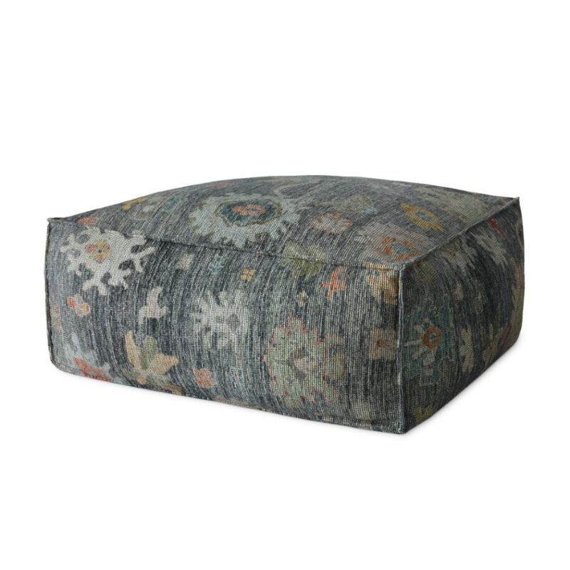 Poufs LPF0034 Charcoal / Multi 36"W x 36"D x 17"H