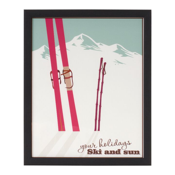 Plastic MDF Ski and Sun Frame for Beach and Ski Resort Vibes