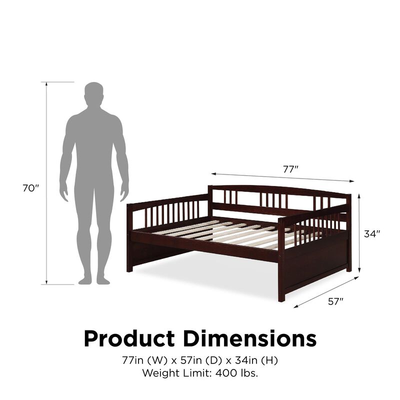 Mathilda Full Wood Daybed, Espresso