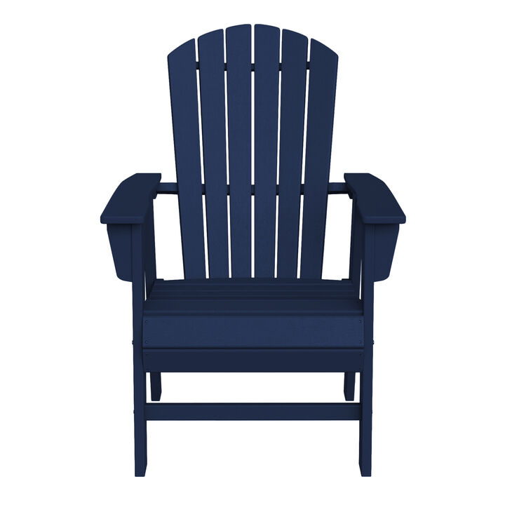 WestinTrends Dylan Outdoor Patio Shell-back Adirondack Dining Chair Weather Resistant