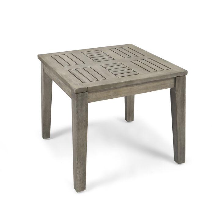 Merax Outdoor Wooden Side Table