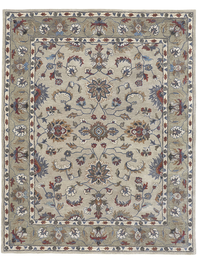 Rylan 8642F Ivory/Taupe/Blue 8' x 10' Rug
