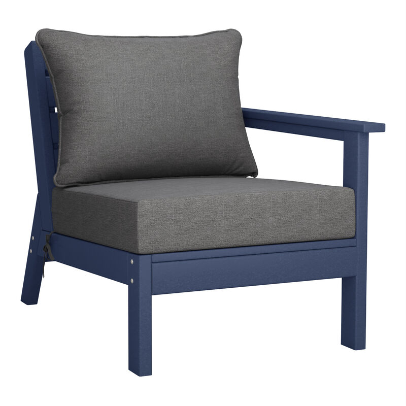 WestinTrends Outdoor Patio HDPE Loveseat Sofa with Patio Cushions