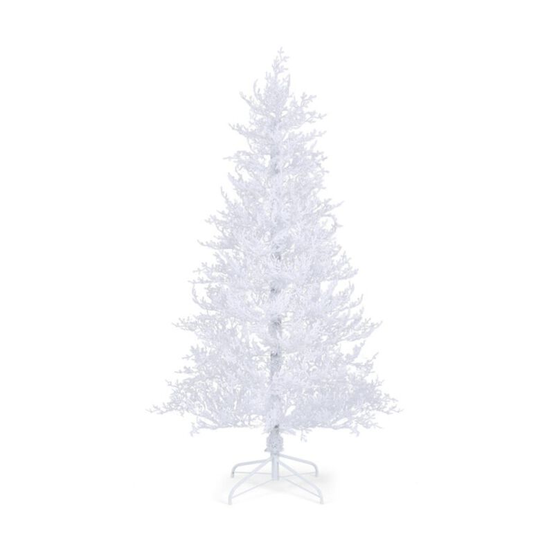 Hivvago 6 Feet Artificial Xmas Tree with 383 PE Branch Tips and 300 LED Lights