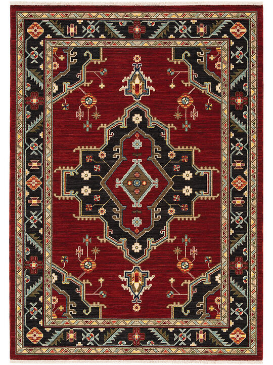 Lilihan 3'3" x 5' Red Rug