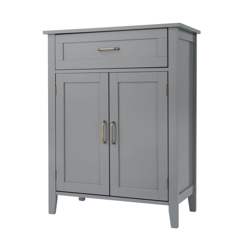 Teamson Home Mercer Mid Century Modern Wooden Floor Storage Cabinet