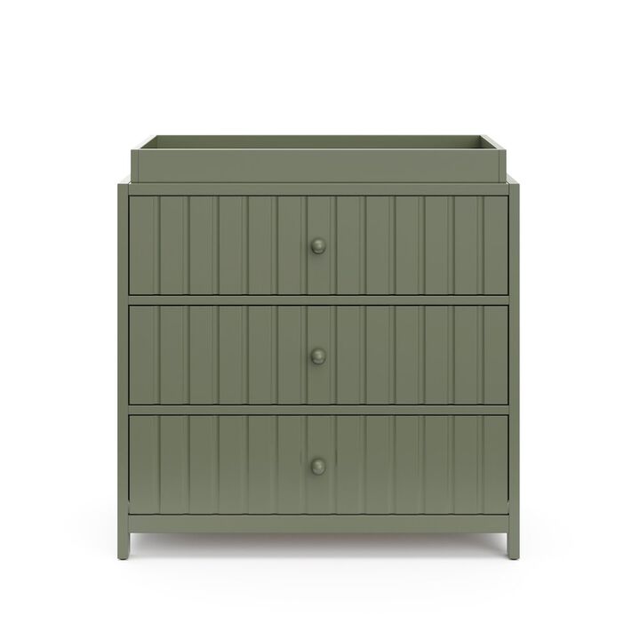Graco Teddi 3 Drawer Chest with Changing Table Topper (Olive)