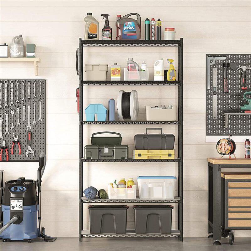 7-Tier Metal Storage Shelf – Durable Space-Saving Organizer for Home or Garage