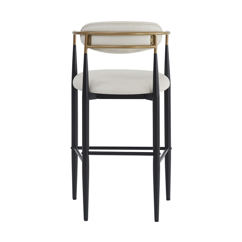 Merax Counter Height Upholstered Bar Stools with Metal Legs( 2 PCS)