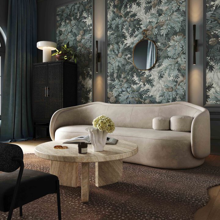 Circe Mauve Textured Velvet Sofa