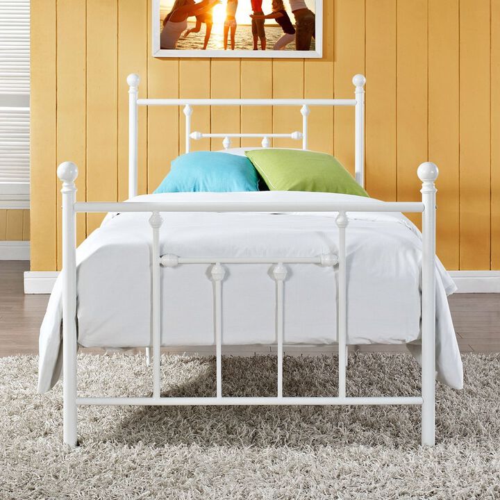 Metal Platform Bed with Headboard and Footboard for Bedroom Support