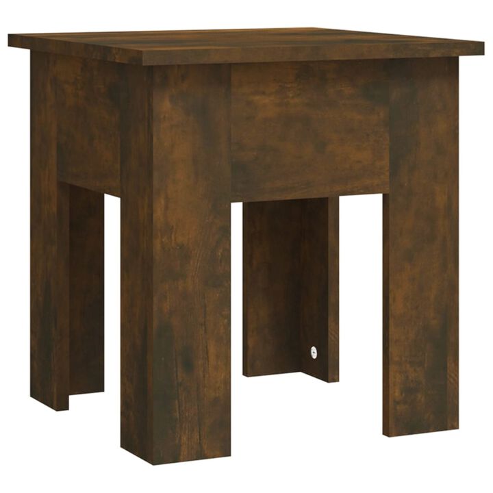 vidaXL Coffee Table Smoked Oak 15.7"x15.7"x16.5" Engineered Wood