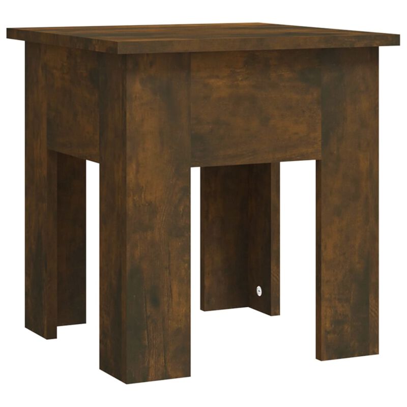 vidaXL Coffee Table Smoked Oak 15.7"x15.7"x16.5" Engineered Wood
