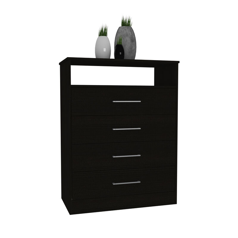 DEPOT E-SHOP Kairo Dresser, Four Drawers, One Shelf, Superior Top, White