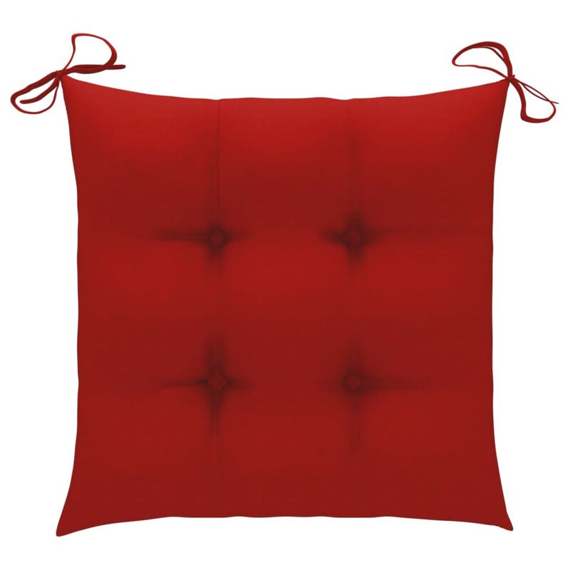 vidaXL Chair Cushions 6 pcs Red 19.7"x19.7"x2.8" Fabric