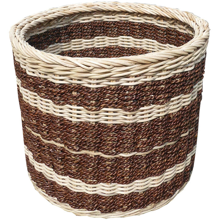 Abaca Dominant Round Storage Basket