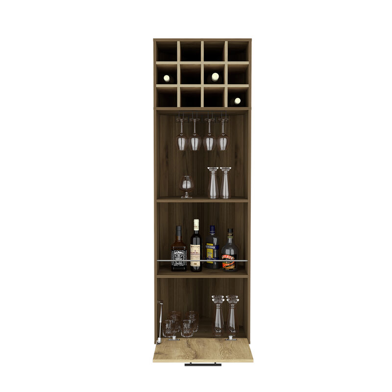 Corner Bar Cabinet Cataluña, Living Room, Mahogany / Aged Oak