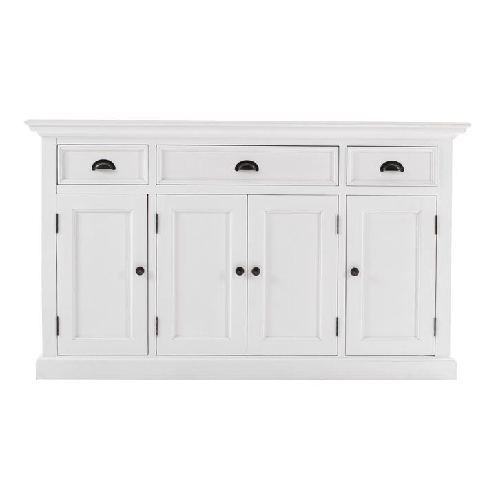 Belen Kox Classic White Buffet with 4 Doors 3 Drawers, Belen Kox