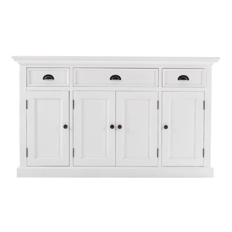 Belen Kox Classic White Buffet with 4 Doors 3 Drawers, Belen Kox