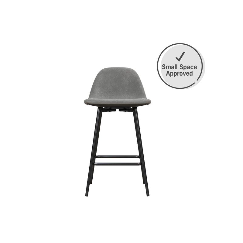 REALROOMS Brandon Upholstered Counter Height Bar Stool