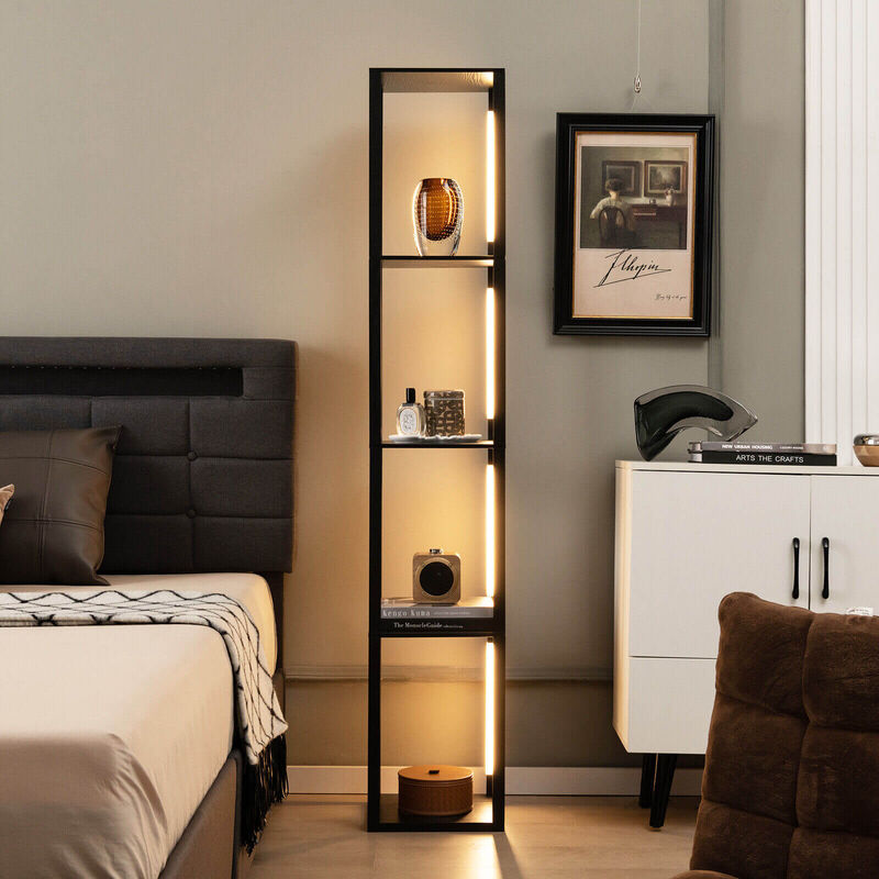 64 Inches Floor Lamp with 3-Level Dimmable LED Bulbs and Rotatable LED Poles