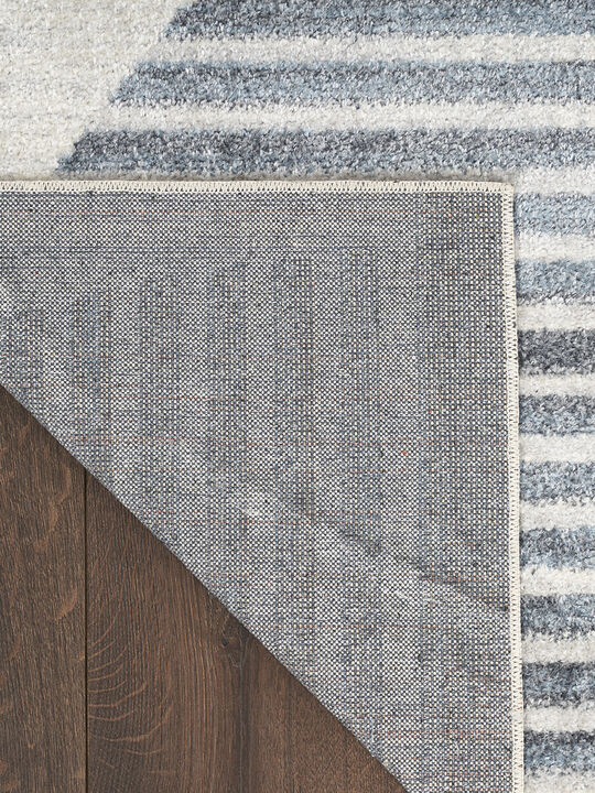 Astra Machine Washable ASW03 Ivory/Blue 7'10" x 10' Rug