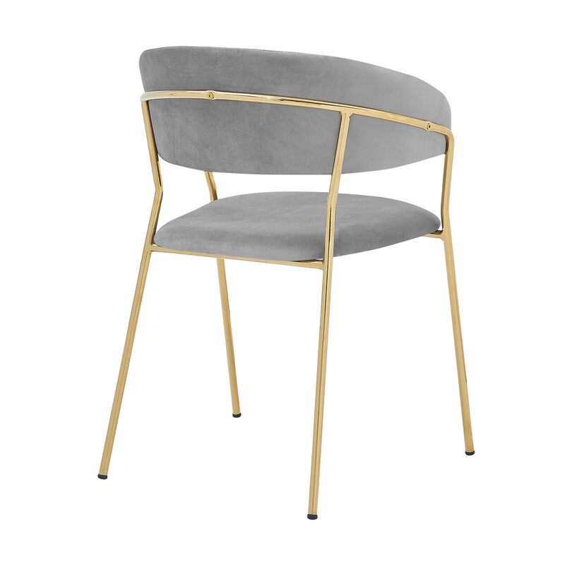 Rococo  Blue Faux Leather and Metal Counter Height Bar Stool