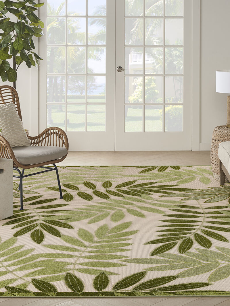 Aloha ALH18 Ivory/Green 9' x 12' Rug