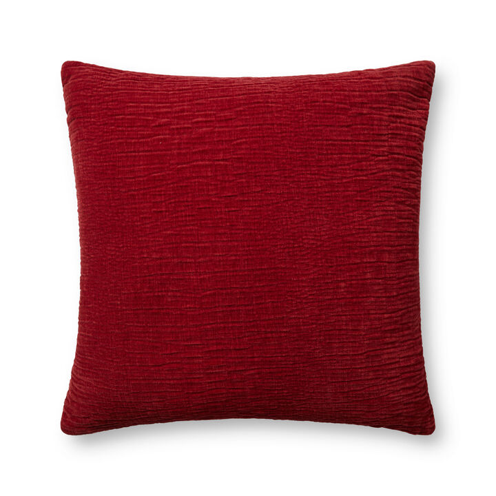 Red 22''x22'' Down Pillow