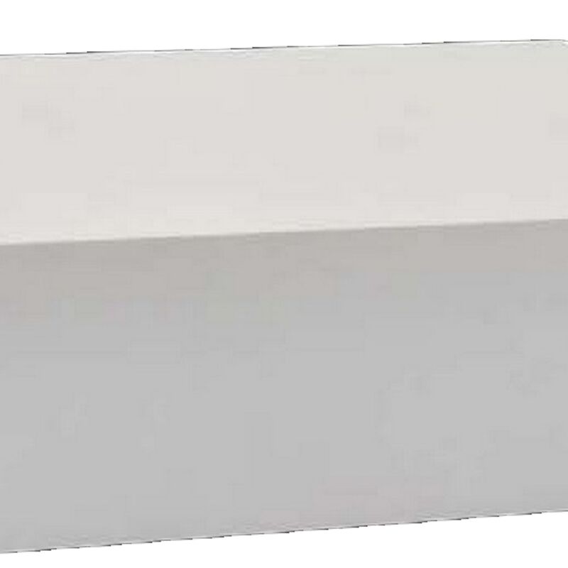 30 Inch Square Display Platform, Thick Wooden Durable Riser, White Finish - Benzara