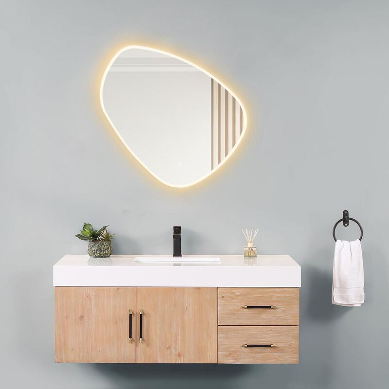Altair Rasso Novelty 32 Frameless Modern Bathroom/Vanity LED Lighted Wall Mirror