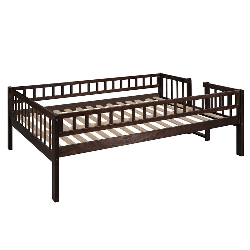 Merax Triple Bunk Bed with Guardrails