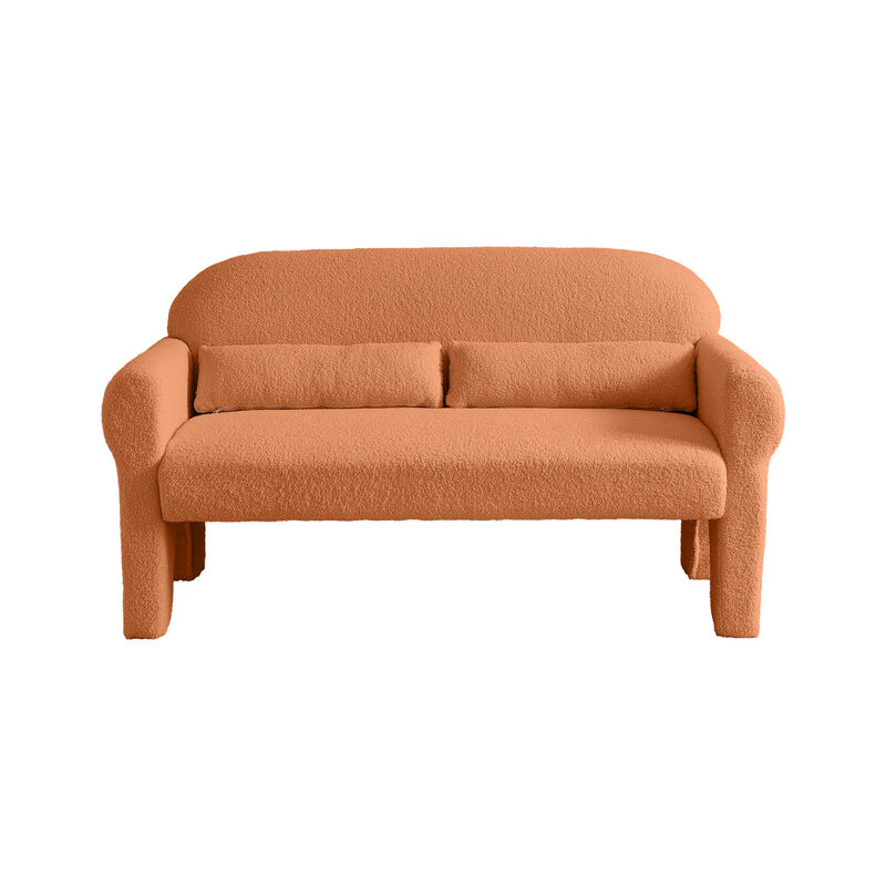 Modern Boucle Loveseat For Living Room