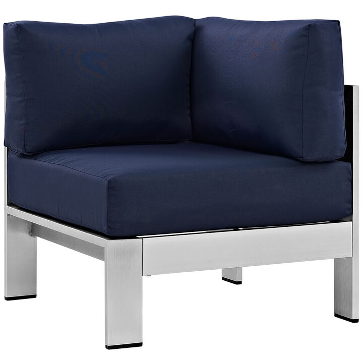 Modway - Shore Outdoor Patio Aluminum Corner Sofa