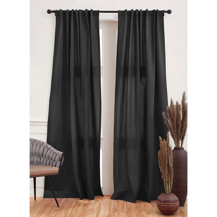 Solino Home Cotton Linen Curtain | Cotton Linen for Thanksgiving, Christmas