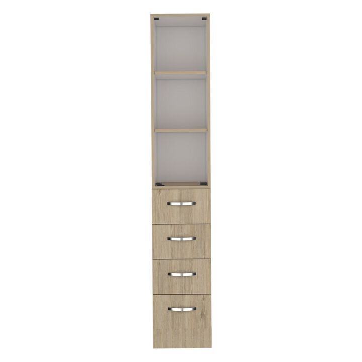 Linen Cabinet Epic, Bathroom, Light Pine / White